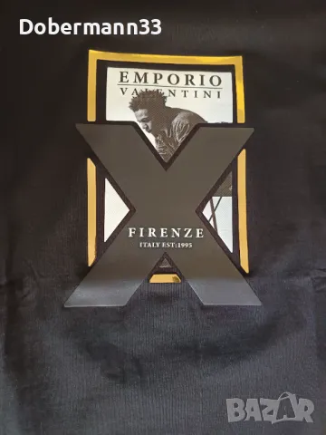 Нова мъжка черна тениска от EMPORIO VALENTINI, снимка 1 - Тениски - 50241969