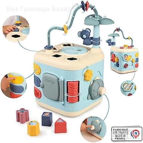 Нов Детски куб за игра Smoby 5 страни със сортер и интерактивни функции, снимка 2 - Образователни игри - 51744417