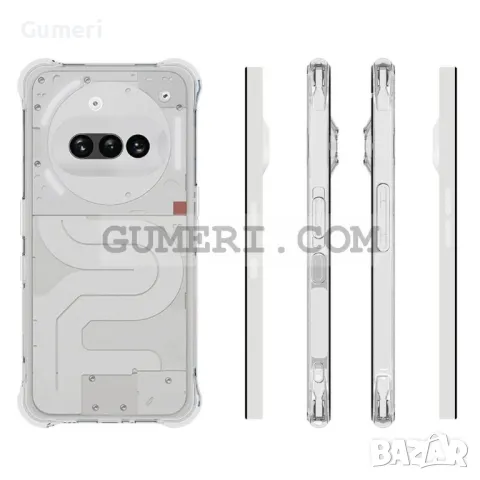  Nothing Phone (3a)  Противоударен Прозрачен Гръб С Подсилени Ръбове "Air", снимка 5 - Калъфи, кейсове - 50045501