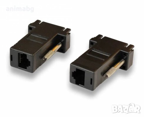 ANIMABG VGA удължител с лан кабел до 30м за връзка на PC компютър Laptop лаптоп таблет с монитор тел, снимка 4 - Кабели и адаптери - 44060334
