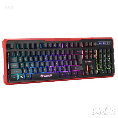 Marvo геймърска клавиатура Gaming Keyboard K629G sound-reactive lighti, снимка 1 - Клавиатури и мишки - 43063581