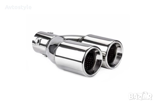 Хром накрайник Amio двоен, снимка 1