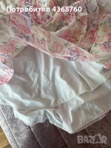 Модерна ефирна рокля с флорален принт, снимка 2 - Рокли - 51665344