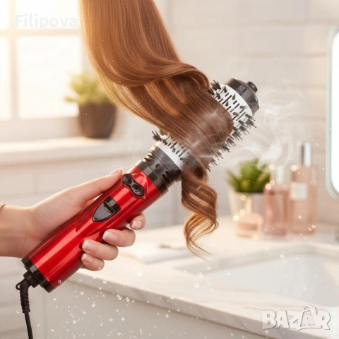 Електрическа четка за къдрене и изправяне на коса 3в1, снимка 2 - Аксесоари за коса - 53526852