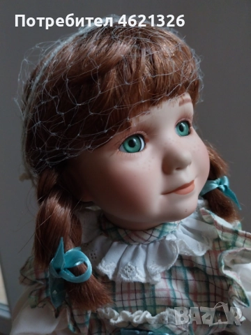 Винтидж порцеланова кукла Саманта от колекция Джордж, сертификат, снимка 6 - Декорация за дома - 52069302