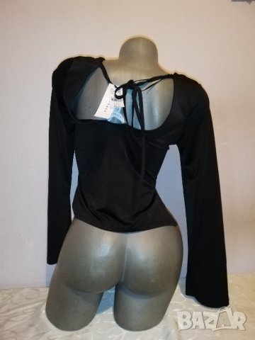 Черна блуза на Топшоп р-р S, нова с етикет, снимка 7 - Корсети, бюстиета, топове - 37838372