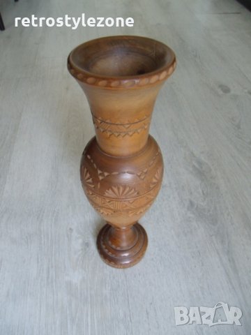 № 5244  стара дървена ваза  , снимка 3 - Антикварни и старинни предмети - 32587521