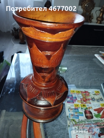 перфектна дърворезба ваза