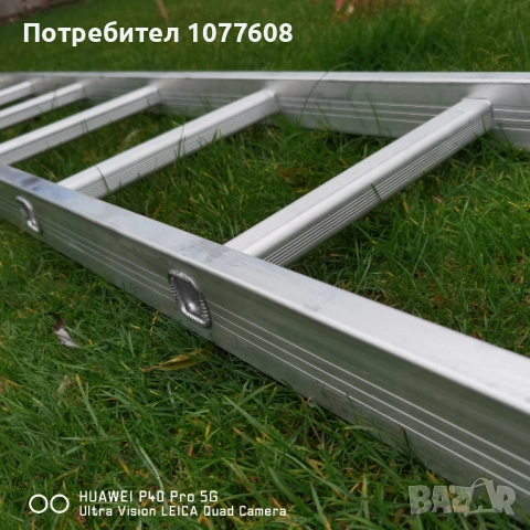 🇧🇬ТРИРАМЕННА АЛУМИНИЕВА СТЪЛБА С 7 СТЪПАЛА/РАБОТНА ВИСОЧИНА 4.81м🇧🇬, снимка 8 - Други инструменти - 51576340