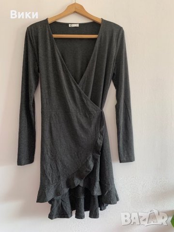 Сива красива рокля, снимка 5 - Рокли - 26877324