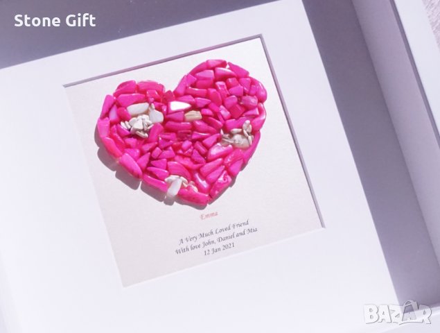 Рамка розов седеф, Подарък за първа годишнина, Подарък за кръщене, Подарък за 1 рожден ден, снимка 9 - Декорация за дома - 32993433
