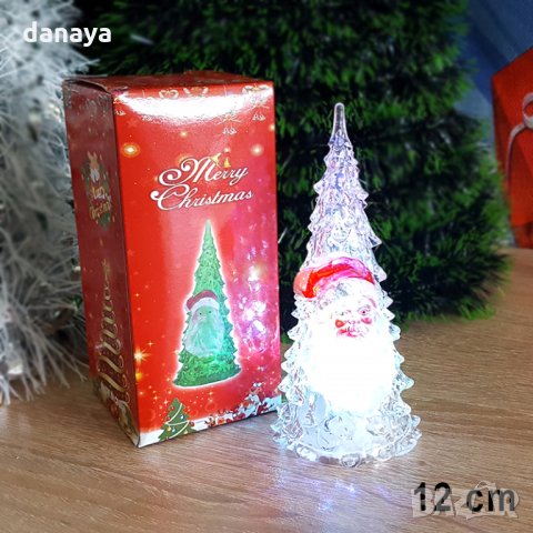 1207 Светеща коледна елхичка с Дядо Коледа или Снежко 3 размера, снимка 6 - Декорация за дома - 26744731
