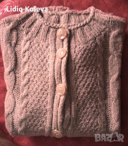 Дамска жилетка ръчно плетиво, снимка 3 - Якета - 43504429