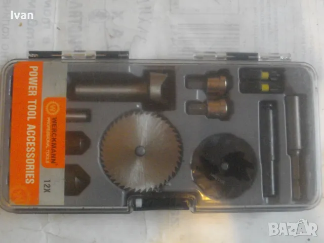 НОВ КОМПЛЕКТ ЗА РАБОТА С ГИПСОКАРТОН 12 ЧАСТИ АКСЕСОАРИ ФРЕЗЕРИ АДАПТЕРИ ДИСКОВЕ БИТОВЕ WERKMANN, снимка 3 - Други инструменти - 49775446