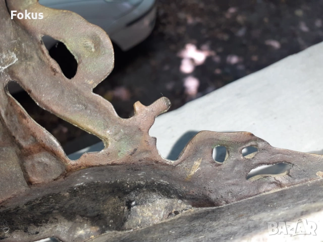 Стар красив каминен бароков часовник бронз мрамор, снимка 5 - Антикварни и старинни предмети - 53322582