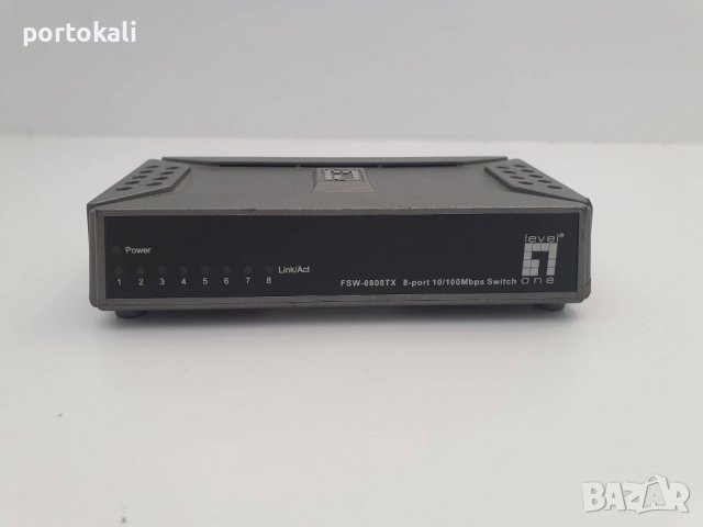 малък Суич Switch 8 порта Level One, снимка 2 - Суичове - 37993357