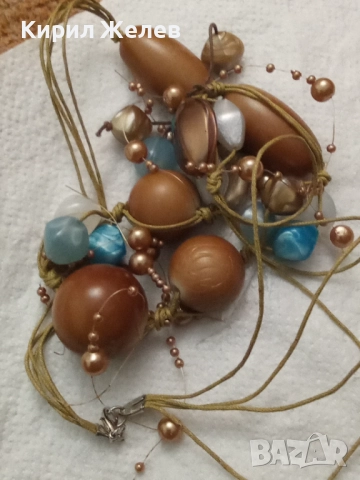 Колие с дървени и стъклени мъниста 52728, снимка 5 - Колиета, медальони, синджири - 52867969