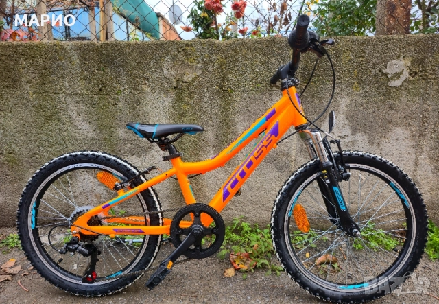 Като нов Алуминиев Детски велосипед 20цола 6 скорости Cross