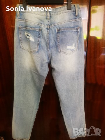 Ефектни дънки с перли, снимка 2 - Дънки - 33331652