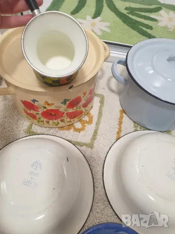 Стара емайлирана посуда/емайлирани съдове, снимка 7 - Съдове за готвене - 49441354