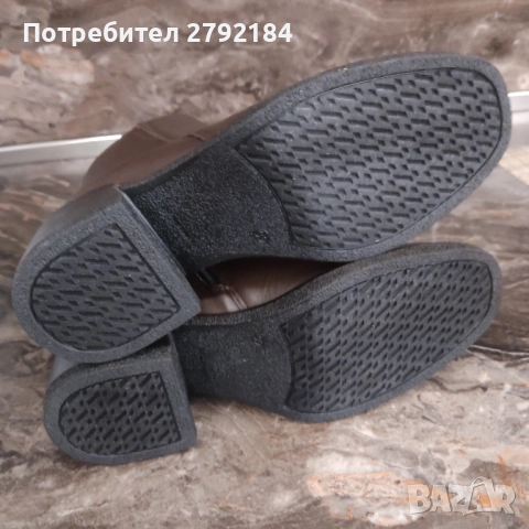 Кафяви боти от естествена кожа, снимка 4 - Дамски боти - 52977060