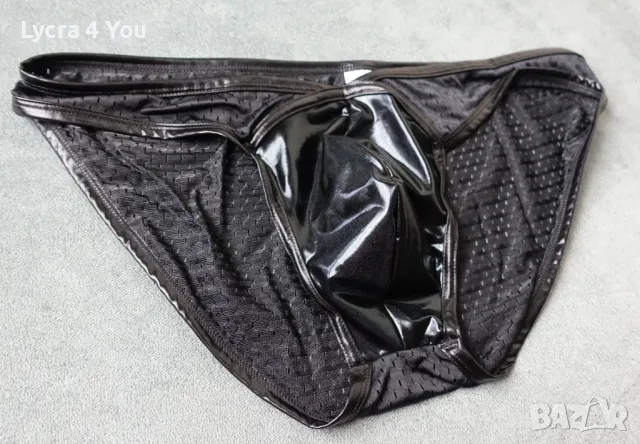 XL нов мъжки слип с лачена платка отпред