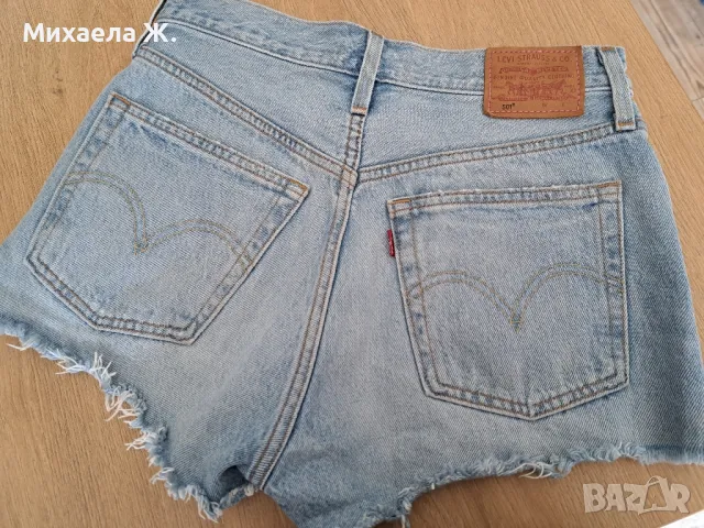 Дънкови къси панталони Levi's 501, снимка 7 - Къси панталони и бермуди - 49389655