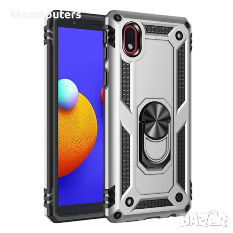Samsung Galaxy A01 Удароустойчив Ring Holder Калъф и Протектор, снимка 6 - Калъфи, кейсове - 48625394