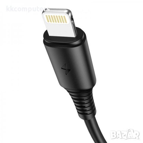 Borofone USB - Lightning (iPhone), Кабел 2.4A 1m BX47 / Черен / Баркод : 2402286, снимка 5 - USB кабели - 40397733