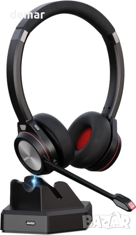 Beebang Bluetooth слушалки с микрофон, безжични с бутон за изключване