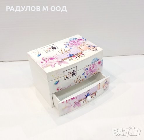 Музикална кутия за бижута с цветен принт "Рози" /94872/, снимка 2 - Подаръци за жени - 43313776