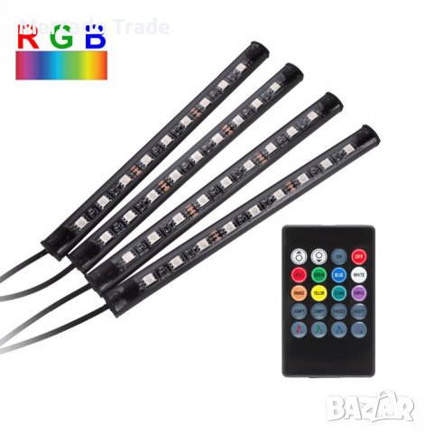 LED ленти Mercado Trade, RGB, С USB, Контролер, 4 бр., снимка 2 - Лед осветление - 39359393