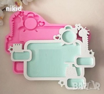 Жираф голямо бебешко пано визитка силиконов молд форма калъп гипс