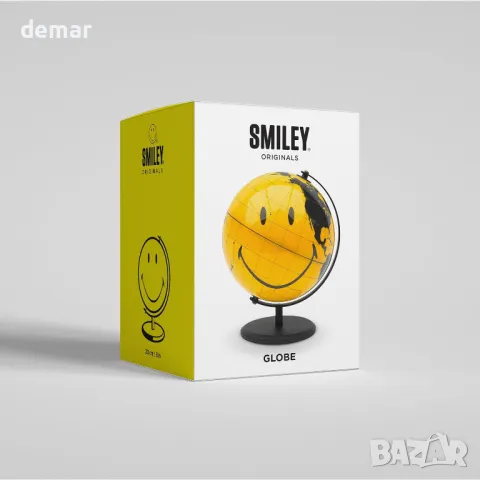 Suck UK Усмихнат глобус, Усмихнат декор за бюро, Глобус за деца, Жълто, снимка 6 - Други - 49115284