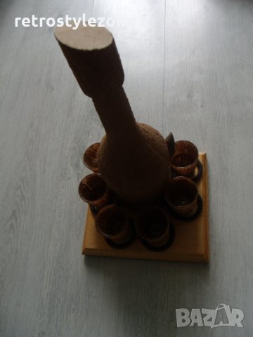 № 5428 стар комплект / сервиз - чашки с бутилка , снимка 6 - Други ценни предмети - 33281086