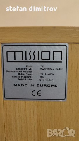 Mission 700, снимка 15 - Тонколони - 39970087