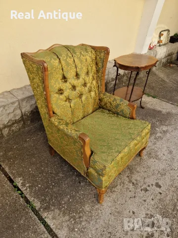 Страхотно антикварно кресло Queen Anna , снимка 5 - Антикварни и старинни предмети - 47623106