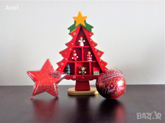 Промо оферта: Декоративна дървена коледна елха, снимка 1 - Коледни подаръци - 38108161