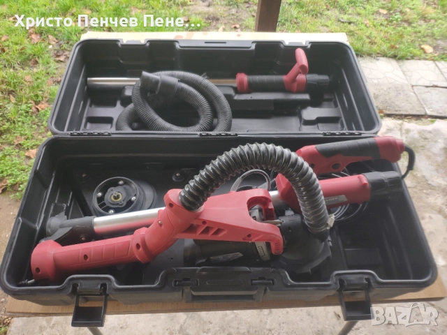 Жираф/Шлайфмашина за стени и тавани RAIDER RD-DS07, 750 W, 225 мм, две глави в куфар, снимка 8 - Шлайфмашини - 52563423