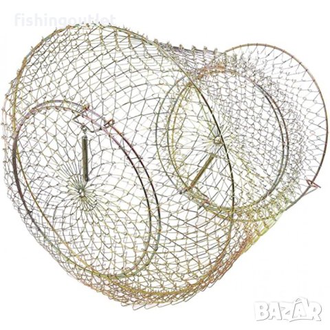 Сгъваем метален живарник за риболов, различни размери , снимка 2 - Такъми - 43773331