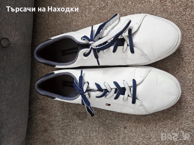 €119 Мъжки спортни обувки Tommy Hilfiger – размер 45 (UK 11), в добро състояние, снимка 2 - Кецове - 52114265