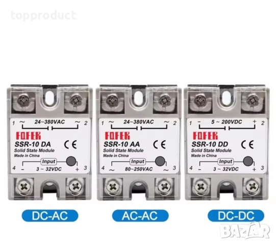 Солид стейт, контактни релета, контактори 25А, 40А, 60А и 80А