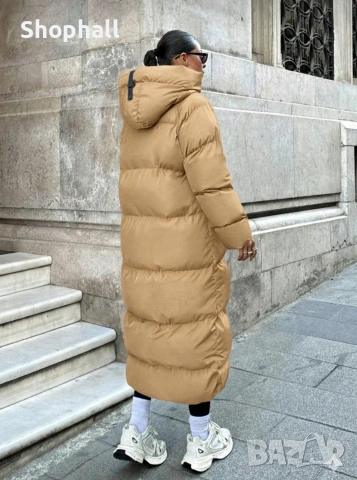 Дълго зимно яке с качулка. Размер М., снимка 2 - Якета - 53201183