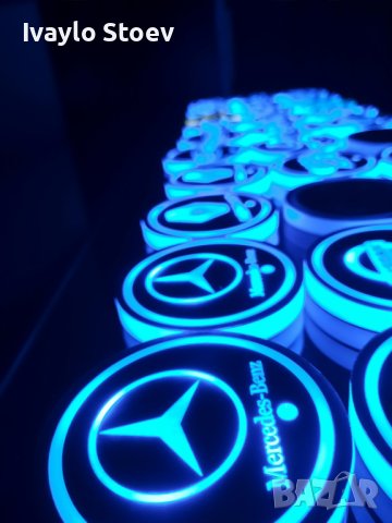 Светещи Led подложки на къпхолдърите с лого на автомобил, снимка 4 - Аксесоари и консумативи - 43808063