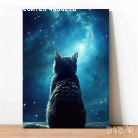 Картина/Постер за стена котка, снимка 1 - Декорация за дома - 44843839