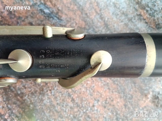 Кларинет, vintage ,  произведен от Hawkes & Son в Лондон, снимка 9 - Духови инструменти - 53539170