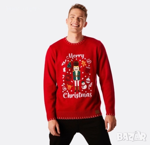 Унисекс коледен пуловер, снимка 2 - Блузи с дълъг ръкав и пуловери - 52773221