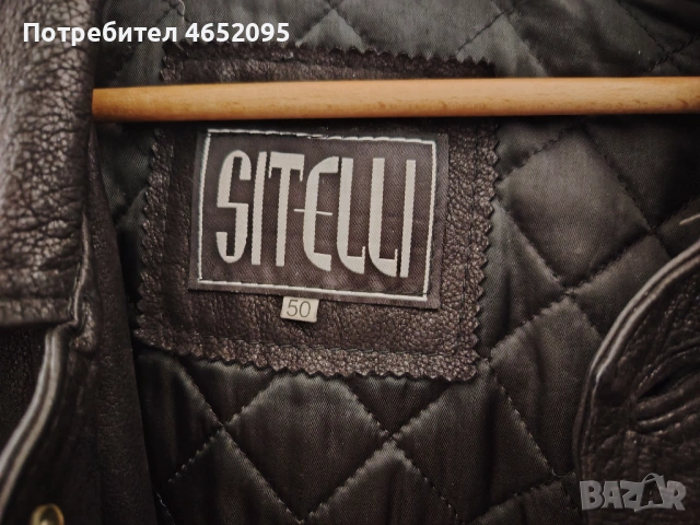 Mъжко кожено яке от естествена кожа Sitelli, снимка 4 - Якета - 53558080