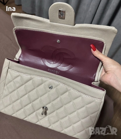 Бежова чанта шане@л, снимка 2 - Чанти - 53333236