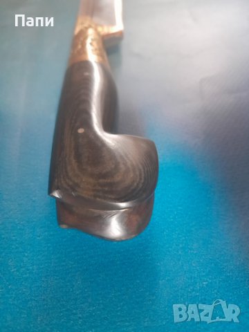 Голям ловен нож от биволски рог с бронз, снимка 9 - Ножове - 38390874